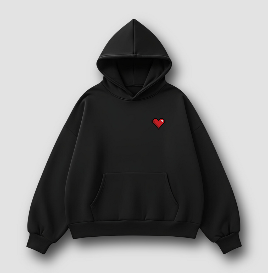 “Confused Heart” Premium Oversized Hoodie