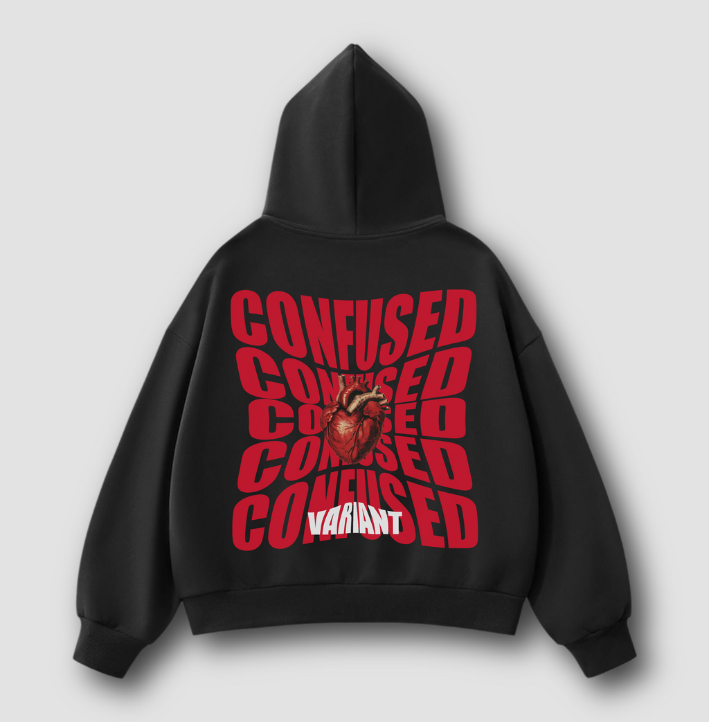 “Confused Heart” Premium Oversized Hoodie