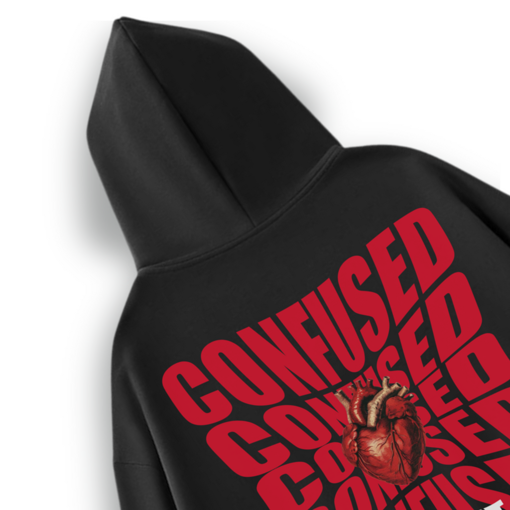 “Confused Heart” Premium Oversized Hoodie