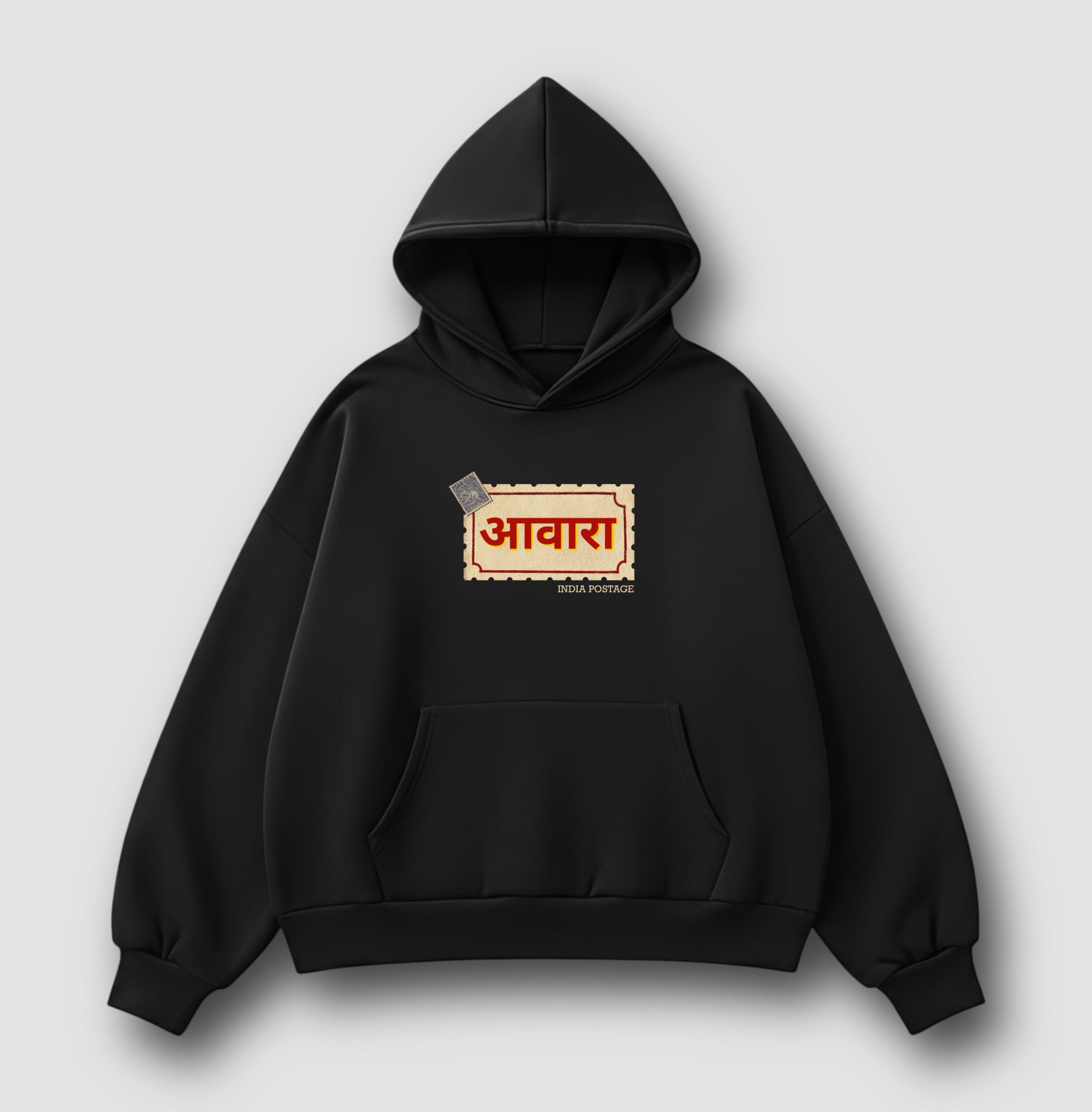 Awara Variant - Oversized Black Premium Hoodie | 400 GSM