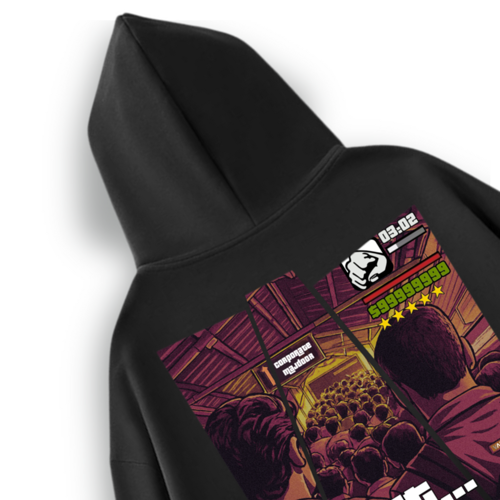 GTA-Inspired Oversized Black Premium Hoodie | 400 GSM