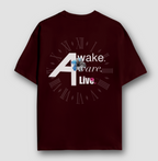 Awake Aware Alive Clock - Oversized T-Shirt