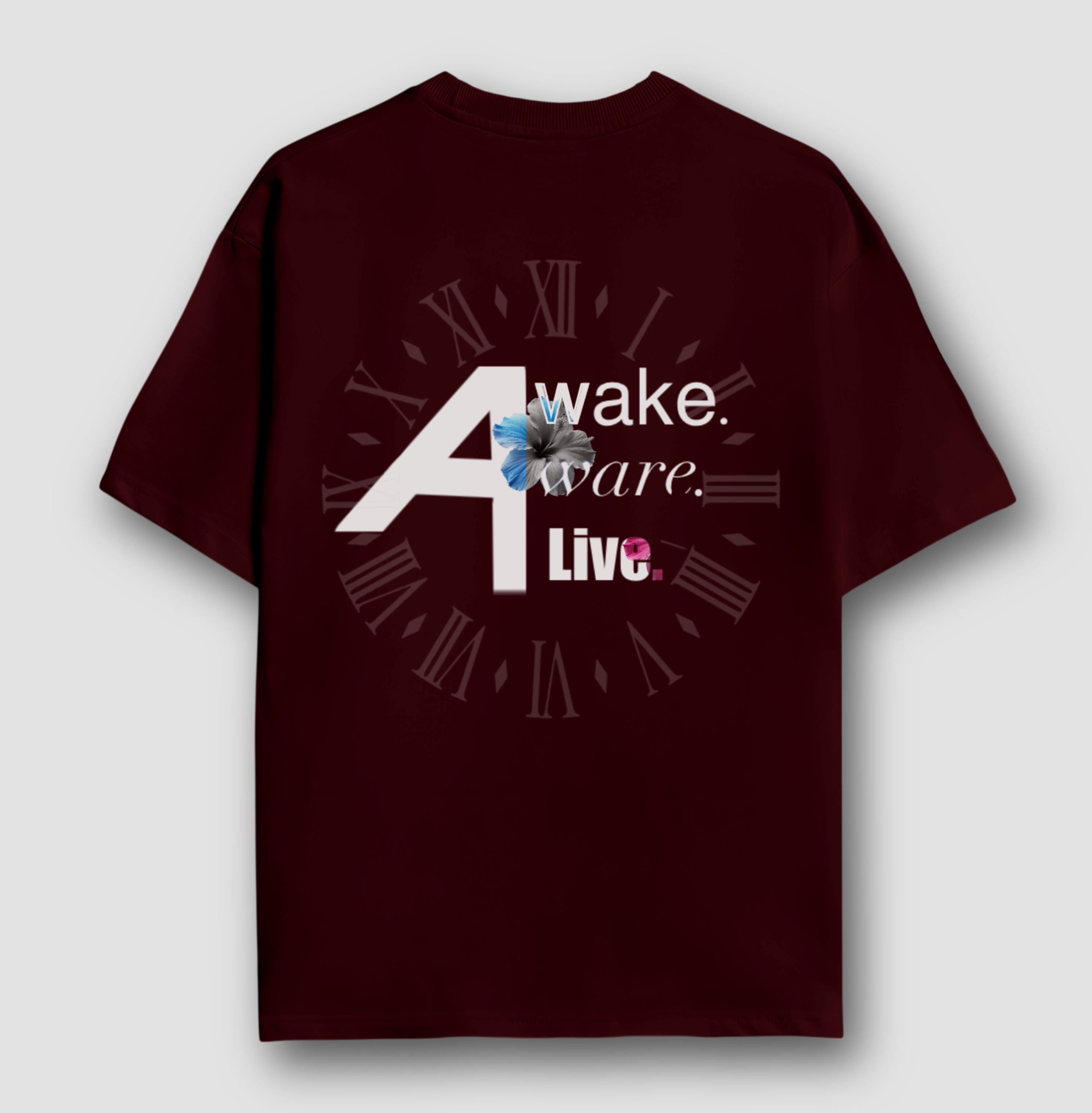 Awake Aware Alive Clock - Oversized T-Shirt