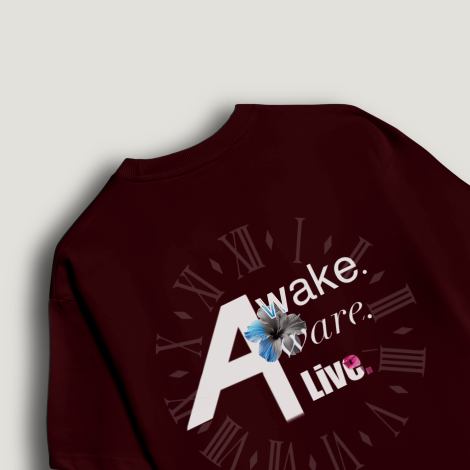 Awake Aware Alive Clock - Oversized T-Shirt
