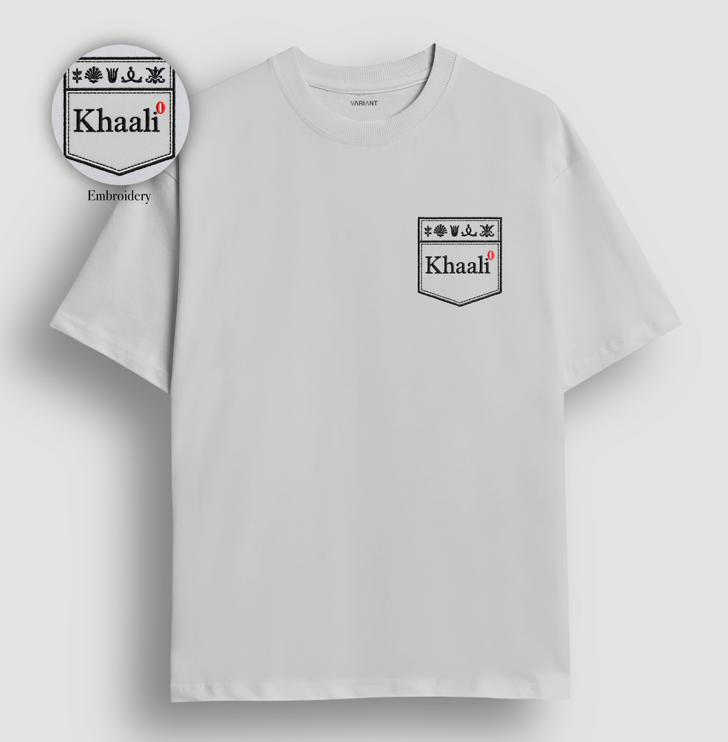 Jeeb Khaali Oversized Classic T-Shirt ( Embroidery )