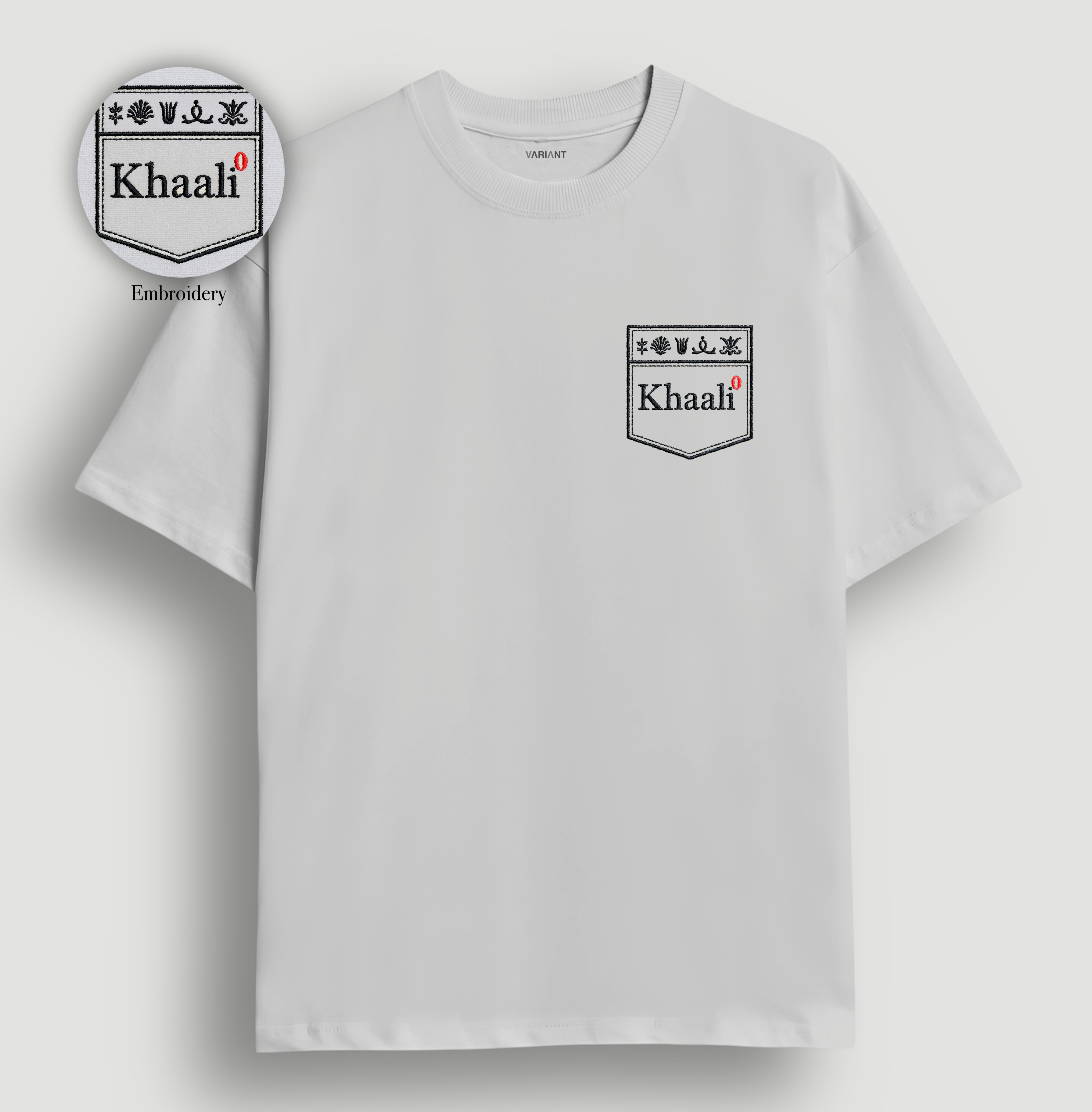 Jeeb Khaali Oversized Classic T-Shirt ( Embroidery )