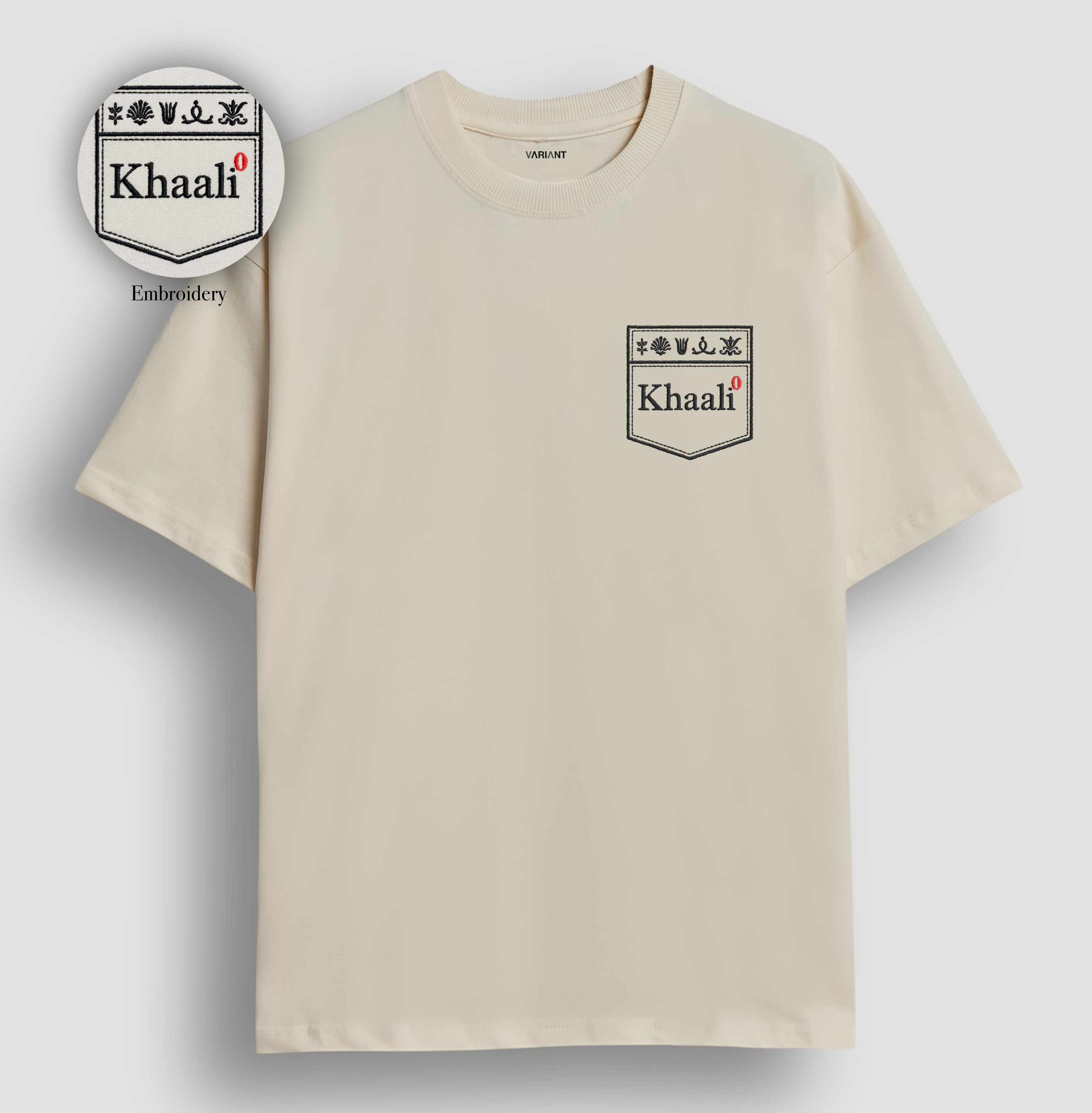 Jeeb Khaali Oversized Classic T-Shirt ( Embroidery )