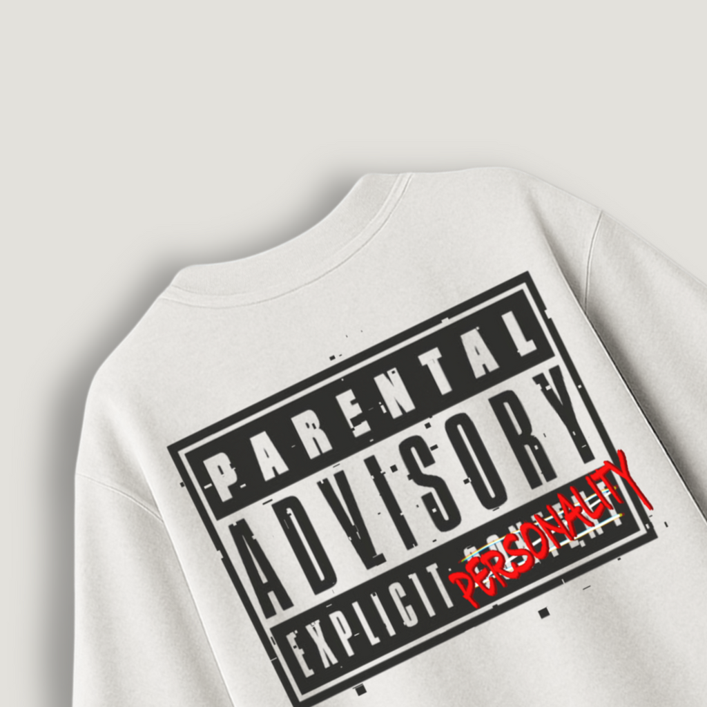 Parental Advisory Terry Oversized ( 260 GSM ) T-Shirt