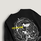 Ramayana T-shirt
Black t-shirt with white graphic design on a gray background
shree ram tshirt, oversize 100% cotton
